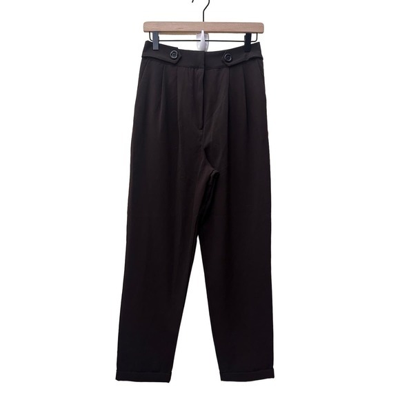 NWT Nasty Gal Buttoned‎ Top Trouser Chocolate Brown Size US 4 - Picture 1 of 10